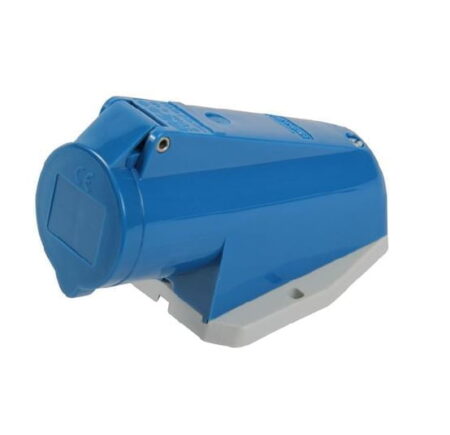 1178, TOMACORRIENTE INDUSTRIAL VISIBLE 16A 2P+T 250V, COLOR AZUL 6H, IP44