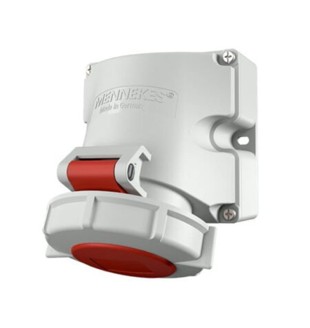 1196, TOMACORRIENTE INDUSTRIAL VISIBLE 16A 3P+T 415V, COLOR ROJO 6H, IP67