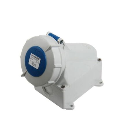 1202, TOMACORRIENTE INDUSTRIAL VISIBLE 32A 2P+T 250V, COLOR AZUL 6H, IP67