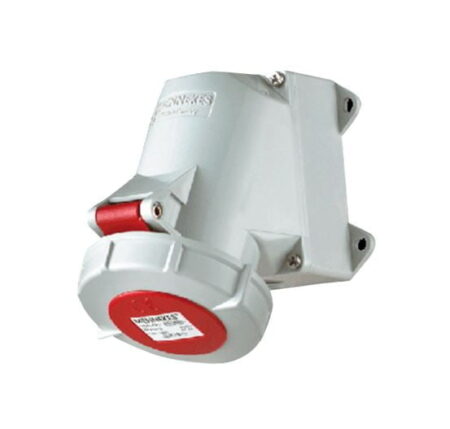 1203, TOMACORRIENTE INDUSTRIAL VISIBLE 32A 2P+T 415V, COLOR ROJO 9H, IP67