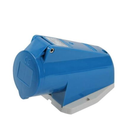 1267, TOMACORRIENTE INDUSTRIAL VISIBLE 16A 3P+T 250V, COLOR AZUL 9H, IP44