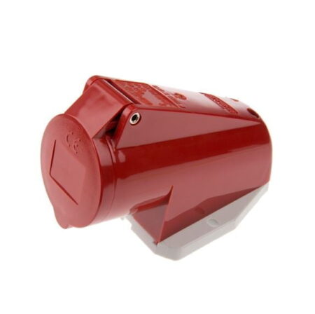 1268, TOMACORRIENTE INDUSTRIAL VISIBLE 16A 3P+T 415V, COLOR ROJO 6H, IP44
