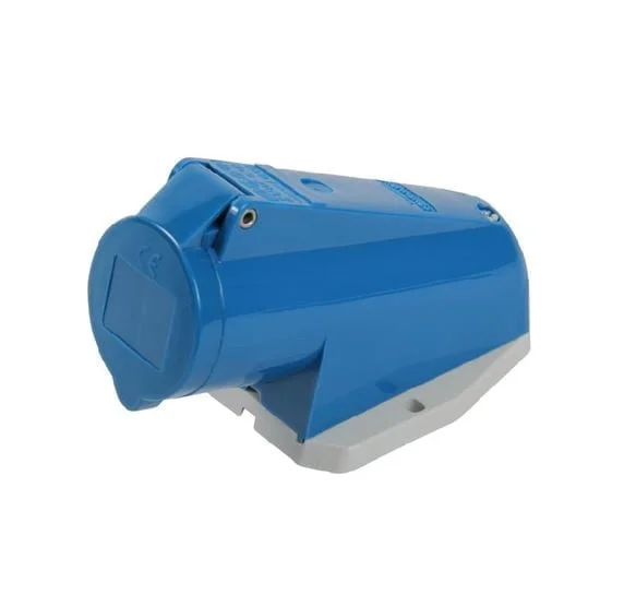 1369, TOMACORRIENTE INDUSTRIAL VISIBLE 32AMP 2P+T 250V, COLOR AZUL 6H, IP44