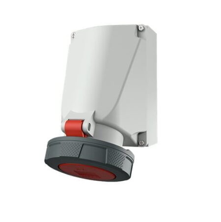136A, TOMACORRIENTE INDUSTRIAL VISIBLE 63A 3P+N+T 415V, COLOR ROJO 6H, IP67 136A, TOMACORRIENTE INDUSTRIAL VISIBLE 63A 3P+N+T 415V, COLOR ROJO 6H, IP67