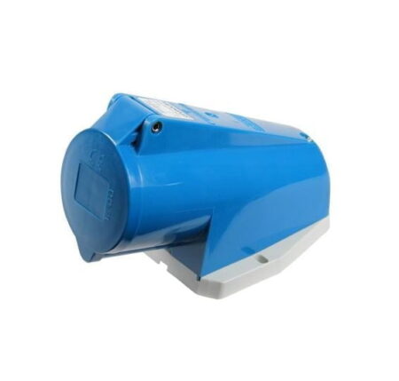 1372, TOMACORRIENTE INDUSTRIAL VISIBLE 32A 3P+T 250V, COLOR AZUL 9H, IP44