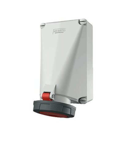 139, TOMACORRIENTE INDUSTRIAL VISIBLE 125A 3P+T 415V, COLOR ROJO 6H, IP67