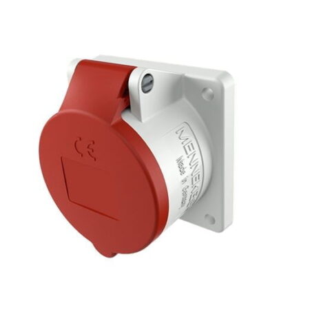 1396, TOMACORRIENTE INDUSTRIAL EMPOTRABLE RECTO 32A 2P+T 415V, COLOR ROJO 9H, IP44