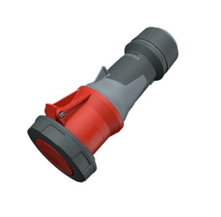14206, TOMACORRIENTE INDUSTRIAL AEREO 63A 3P+T 415V, COLOR ROJO 6H, IP67, POWERTOP XTRA