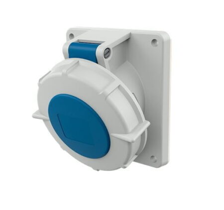 1478, TOMACORRIENTE INDUSTRIAL EMPOTRABLE 16A 3P+T 250V, COLOR AZUL 9H, IP67