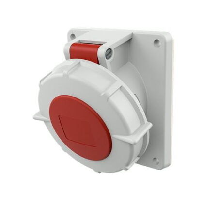 1479, TOMACORRIENTE INDUSTRIAL EMPOTRABLE 16A 3P+T 415V, COLOR ROJO 6H, IP67