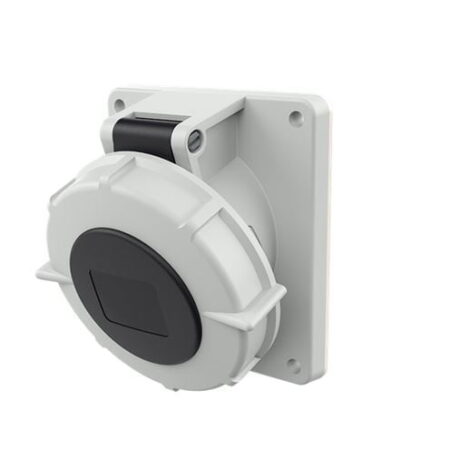 1507, TOMACORRIENTE INDUSTRIAL EMPOTRABLE 32A 3P+T 500V, COLOR NEGRO 7H, IP67