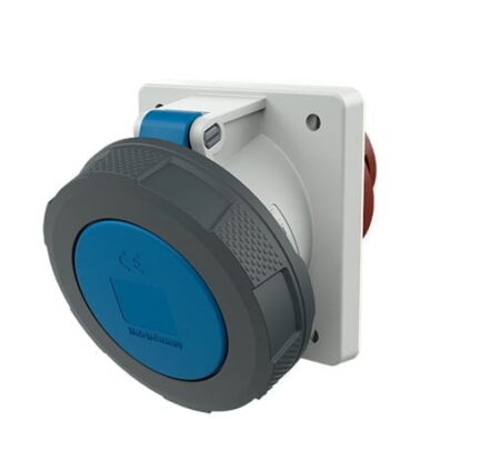 204A, TOMACORRIENTE INDUSTRIAL EMPOTRABLE 63A 3P+T 250V, COLOR AZUL 9H, IP67
