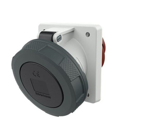 206A, TOMACORRIENTE INDUSTRIAL EMPOTRABLE 63A 3P+T 500V, COLOR NEGRO 7H, IP67