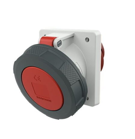 209A, TOMACORRIENTE INDUSTRIAL EMPOTRABLE 63A 3P+N+T 415V, COLOR ROJO 6H, IP67