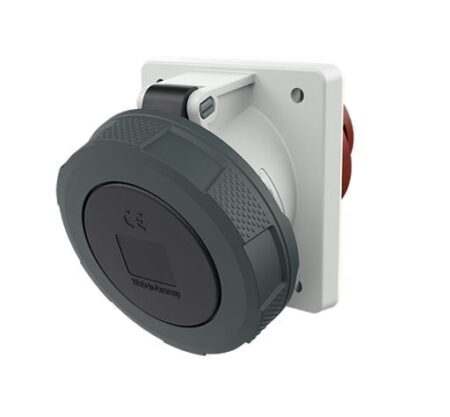 213A, TOMACORRIENTE INDUSTRIAL EMPOTRABLE 125A 3P+T 500V, COLOR NEGRO 7H, IP67