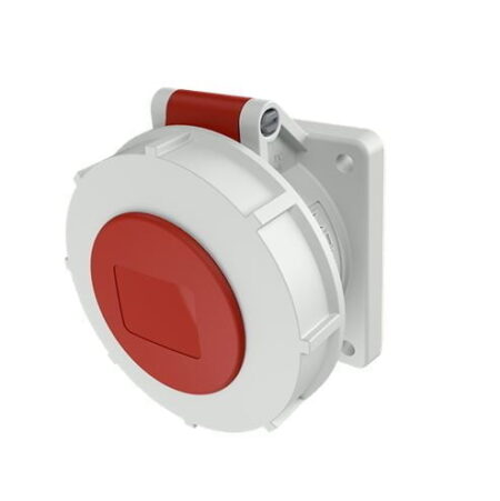 240A, TOMACORRIENTE INDUSTRIAL EMPOTRABLE 32A 3P+N+T 415V, COLOR ROJO 6H, IP67