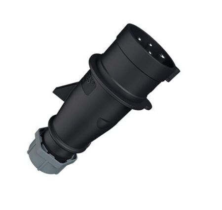 265, ENCHUFE INDUSTRIAL 32A 3P+T 500V, COLOR NEGRO 7H, IP44 265, ENCHUFE INDUSTRIAL 32A 3P+T 500V, COLOR NEGRO 7H, IP44