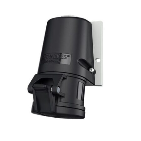 27007, TOMACORRIENTE INDUSTRIAL VISIBLE 32A 3P+T 500V, COLOR NEGRO 7H, IP44, LIBRE DE HALOGENO 27007, TOMACORRIENTE INDUSTRIAL VISIBLE 32A 3P+T 500V, COLOR NEGRO 7H, IP44, LIBRE DE HALOGENO