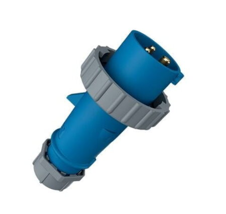 290, ENCHUFE INDUSTRIAL 32A 2P+T 250V, COLOR AZUL 6H, IP67 290, ENCHUFE INDUSTRIAL 32A 2P+T 250V, COLOR AZUL 6H, IP67