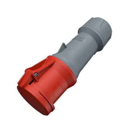 3275, TOMACORRIENTE INDUSTRIAL AEREO 63A 3P+T 415V, COLOR ROJO 6H, IP44, POWERTOP PLUS
