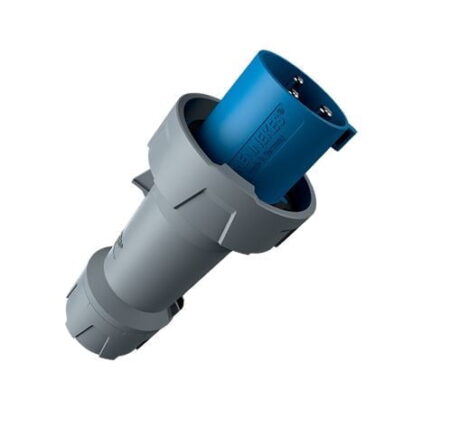 3303, ENCHUFE INDUSTRIAL 63A 2P+T 250V, COLOR AZUL 6H, IP67, POWERTOP PLUS 3303, ENCHUFE INDUSTRIAL 63A 2P+T 250V, COLOR AZUL 6H, IP67, POWERTOP PLUS