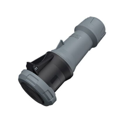 3423, TOMACORRIENTE INDUSTRIAL AEREO 63A 3P+T 500V, COLOR NEGRO 7H, IP67, POWERTOP PLUS