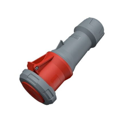 3425, TOMACORRIENTE INDUSTRIAL AEREO 63A 3P+N+T 415V, COLOR ROJO 6H, IP67, POWERTOP PLUS