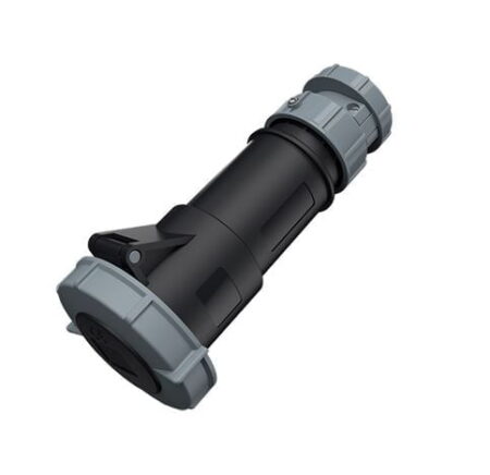 3898, TOMACORRIENTE INDUSTRIAL AEREO 32A 3P+T 500V, COLOR NEGRO 7H, IP44, POWERTOP