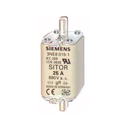 3NE8015-1, FUSIBLE SITOR NH00 25A GR, TAM. 00