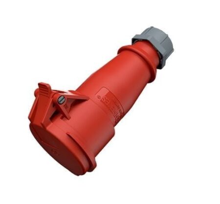 5, TOMACORRIENTE INDUSTRIAL AEREO 16A 3P+N+T 415V, COLOR ROJO 6H, IP44 5, TOMACORRIENTE INDUSTRIAL AEREO 16A 3P+N+T 415V, COLOR ROJO 6H, IP44