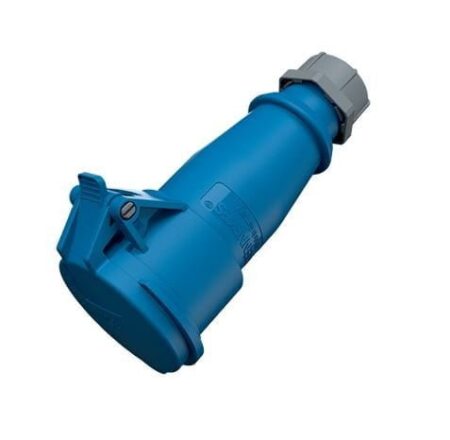 513, TOMACORRIENTE INDUSTRIAL AEREO 16A 3P+T 250V, COLOR AZUL 9H, IP44 513, TOMACORRIENTE INDUSTRIAL AEREO 16A 3P+T 250V, COLOR AZUL 9H, IP44