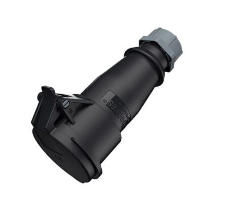 515, TOMACORRIENTE INDUSTRIAL AEREO 16A 3P+T 500V, COLOR NEGRO 7H, IP44 515, TOMACORRIENTE INDUSTRIAL AEREO 16A 3P+T 500V, COLOR NEGRO 7H, IP44