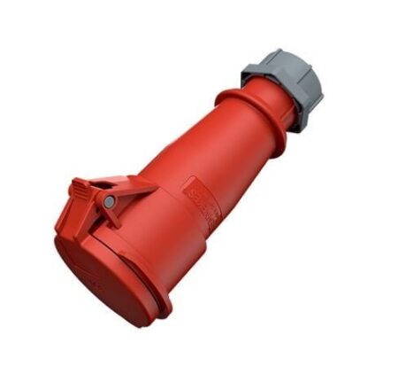 523, TOMACORRIENTE INDUSTRIAL AEREO 32A 2P+T 415V, COLOR ROJO 9H, IP44