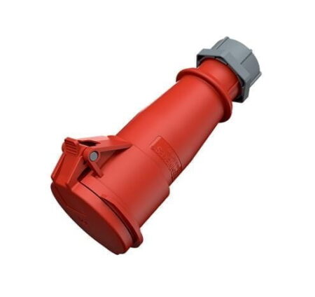 526, TOMACORRIENTE INDUSTRIAL AEREO 32A 3P+T 415V, COLOR ROJO 6H, IP44