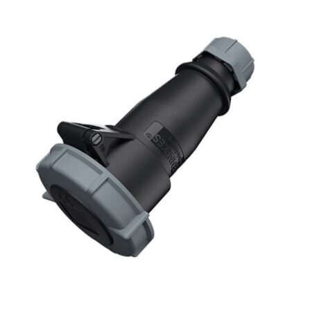 545, TOMACORRIENTE INDUSTRIAL AEREO 16A 3P+T 500V, COLOR NEGRO 7H, IP67 545, TOMACORRIENTE INDUSTRIAL AEREO 16A 3P+T 500V, COLOR NEGRO 7H, IP67