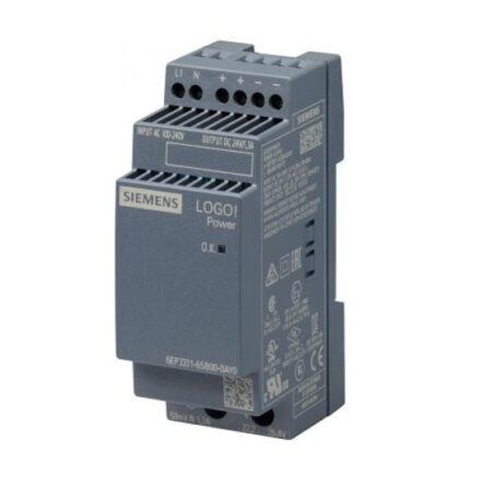 6EP3331-6SB00-0AY0, LOGO! POWER – FUENTE DE ALIMENTACION MONOFASICA ESTABILIZADA IN: 100-220VAC/DC, OUT: 24VDC, 1.3A