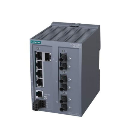 6GK5205-3BB00-2TB2, SCALANCE XB205-3, SWITCH ETHERNET INDUSTRIAL, CAPA 02, 5 PUERTOS RJ45, 3 PUERTOS MM FO ST, LED DE DIAGNOSTICO, IP20. REDUNDANTE ADMINISTRABLE, 24VDC