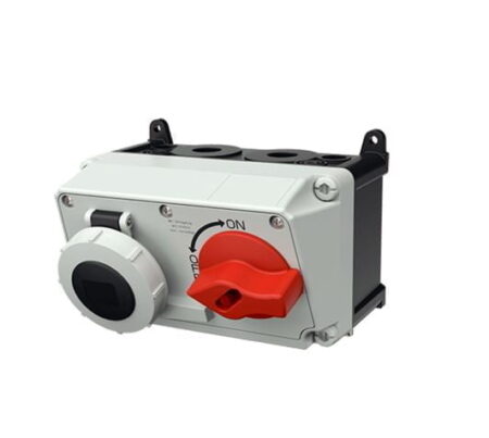 7635, TOMACORRIENTE INDUSTRIAL VISIBLE HORIZ. 32A 3P+T 500V C/ BLOQUEO MECANICO DUO, COLOR NEGRO 7H, IP67 7635, TOMACORRIENTE INDUSTRIAL VISIBLE HORIZ. 32A 3P+T 500V C/ BLOQUEO MECANICO DUO, COLOR NEGRO 7H, IP67