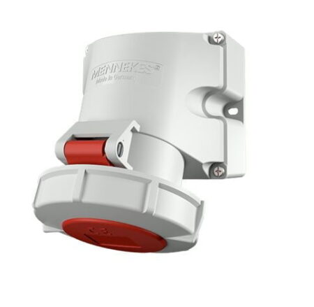 9372, TOMACORRIENTE INDUSTRIAL VISIBLE 32A 3P+T 415V, COLOR ROJO 6H, IP67, LIBRE DE HALOGENO 9372, TOMACORRIENTE INDUSTRIAL VISIBLE 32A 3P+T 415V, COLOR ROJO 6H, IP67, LIBRE DE HALOGENO