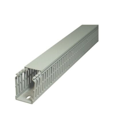 B100X80, CANALETA RANURADA 100X80MM 2MT, GRIS