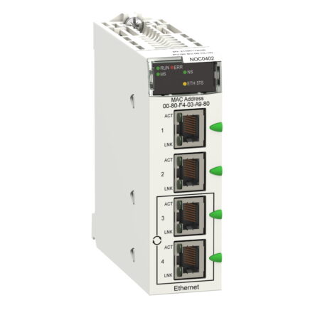 BMXNOC0402, MODULO X80 DE COMUNICACION, ETHERNET 4XRJ45 10/100