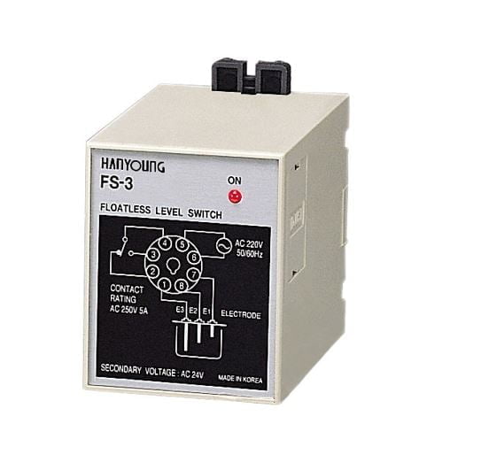 FS-3A. CONTROLADOR DE NIVEL DE LIQUIDO 8 PINES