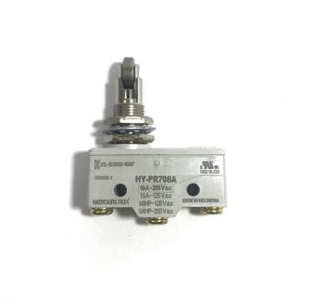 HY-PR708A, MICROSWITCH PIVOTE C/ ROLDANA ACERO HORIZONTAL 1NA/NC 10A 250V, MARFIL HY-PR708A, MICROSWITCH PIVOTE C/ ROLDANA ACERO HORIZONTAL 1NA/NC 10A 250V, MARFIL