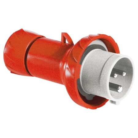 PKE16M733, ENCHUFE INDUSTRIAL AEREO 16A 2P+T 415VAC, COLOR ROJO, IP67