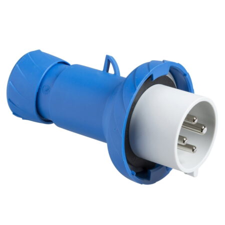 PKE32M724, ENCHUFE INDUSTRIAL AEREO 32A 3P+T 250VAC, COLOR AZUL, IP67