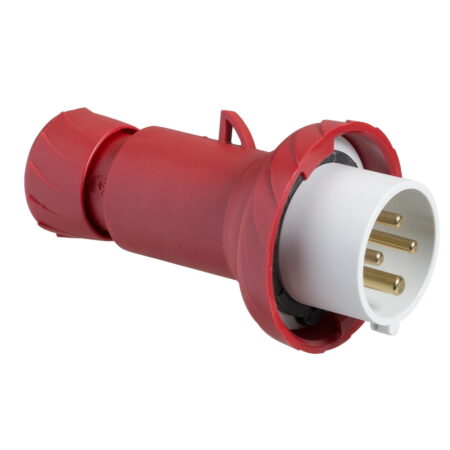 PKE32M734, ENCHUFE INDUSTRIAL AEREO 32A 3P+T 415VAC, COLOR ROJO, IP67