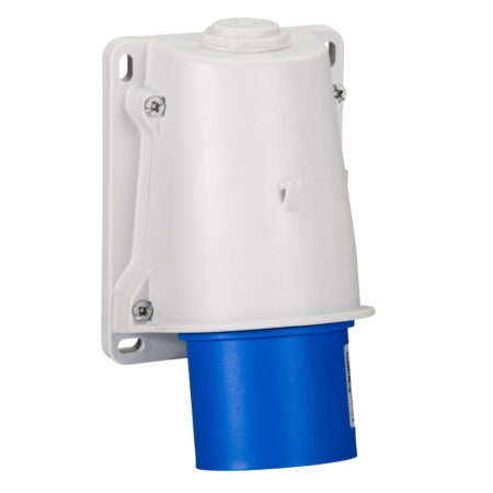 PKE32W424, ENCHUFE INDUSTRIAL ADOSABLE 32A 3P+T 250VAC, COLOR AZUL, IP44