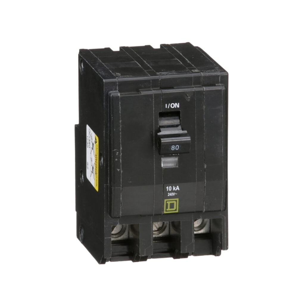 QO380, MINI INTERRUPTOR ENCHUFABLE QO, 3X80A 10KA/120-240VAC