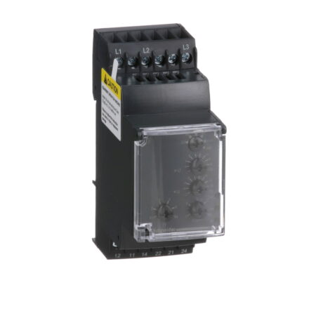 RM35TF30, RELE DE CONTROL TRIFASICO, TIEMPO 0.1-10S, SAL: 2NA/NC 5A, 220-480VAC, IP30