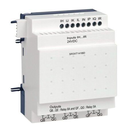 SR3XT141BD, MODULO EXTENSION P/RELE INTELIGENTE SR3 ZELIO 14 E/S 24 VDC